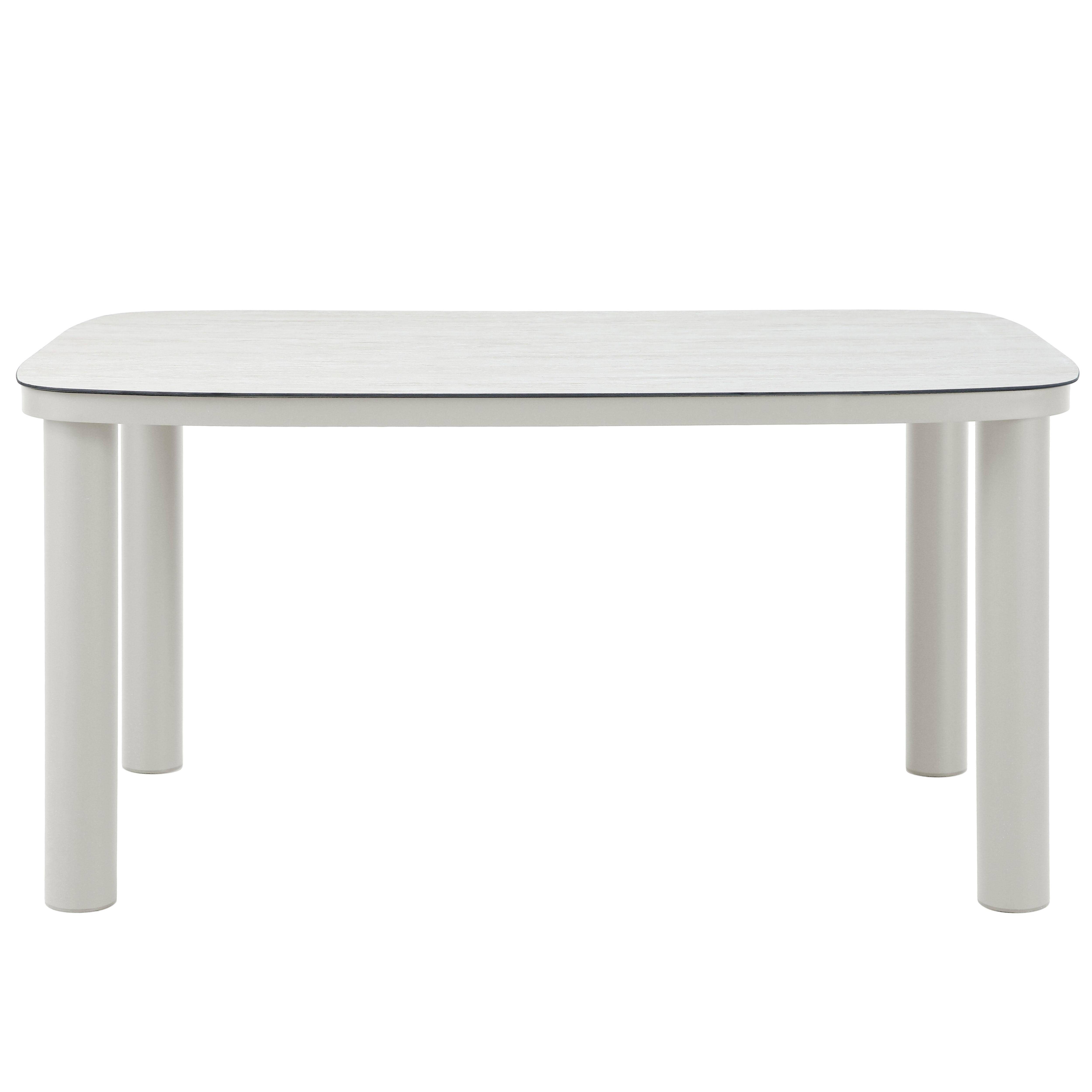Oviala - Table de jardin structure en aluminium 6 personnes L150x90cm beige Nocera - Oviala - Image 4