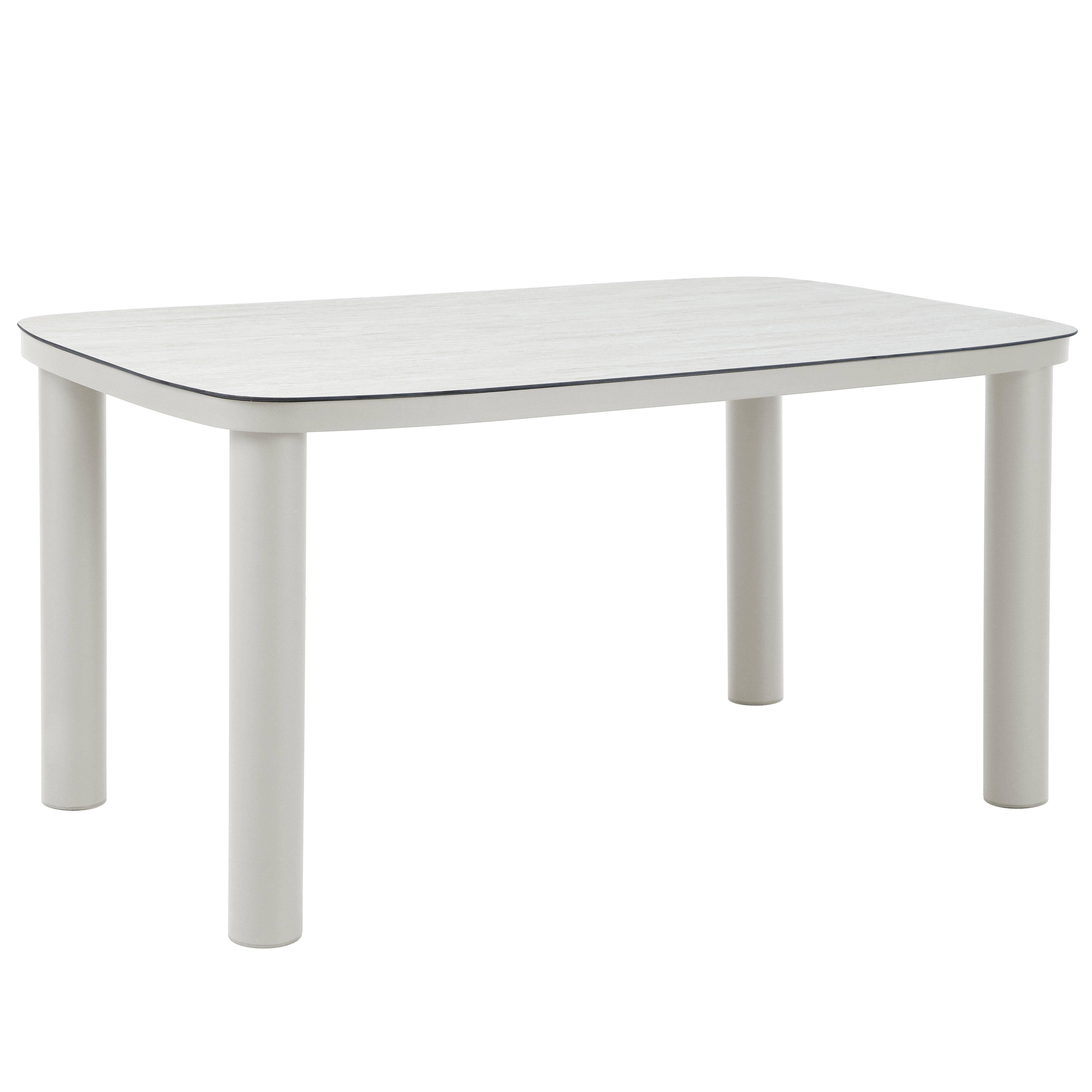 Oviala - Table de jardin structure en aluminium 6 personnes L150x90cm beige Nocera - Oviala