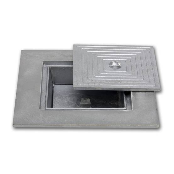 Couvercle d'inspection à double fond en aluminium coulé - LINE ECO - 30 x 30 cm