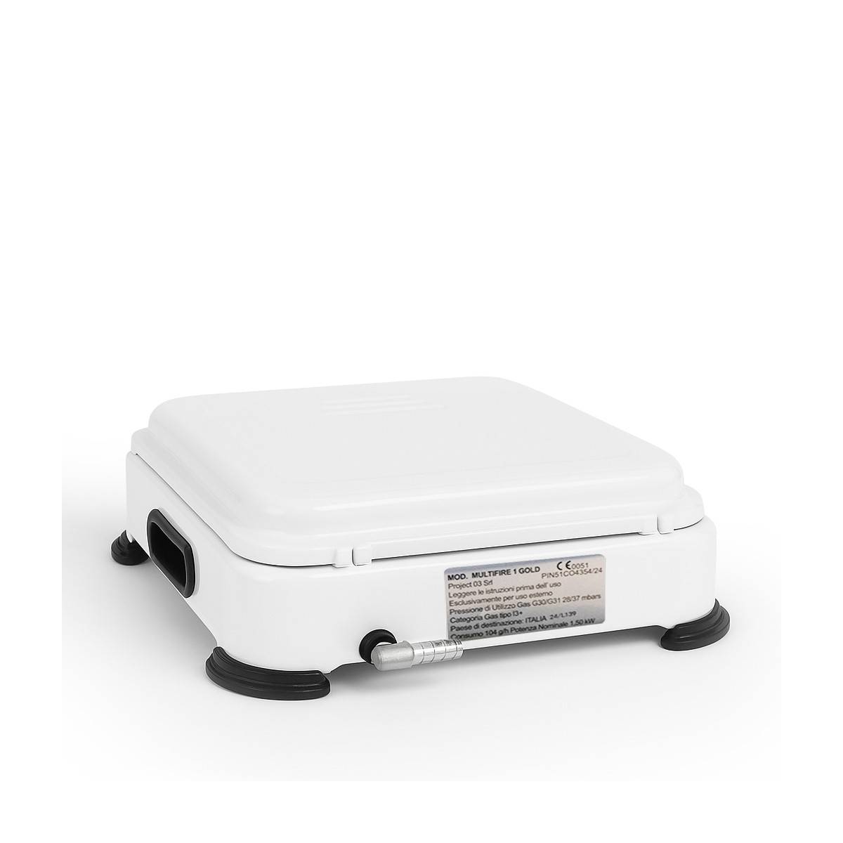Réchaud à gaz portable 1 feu 1500W Blanc Brûleur fonte amovible Gaz butane/propane Cuisson d'appoint Exterieure Camping GOLD - Imagen 5