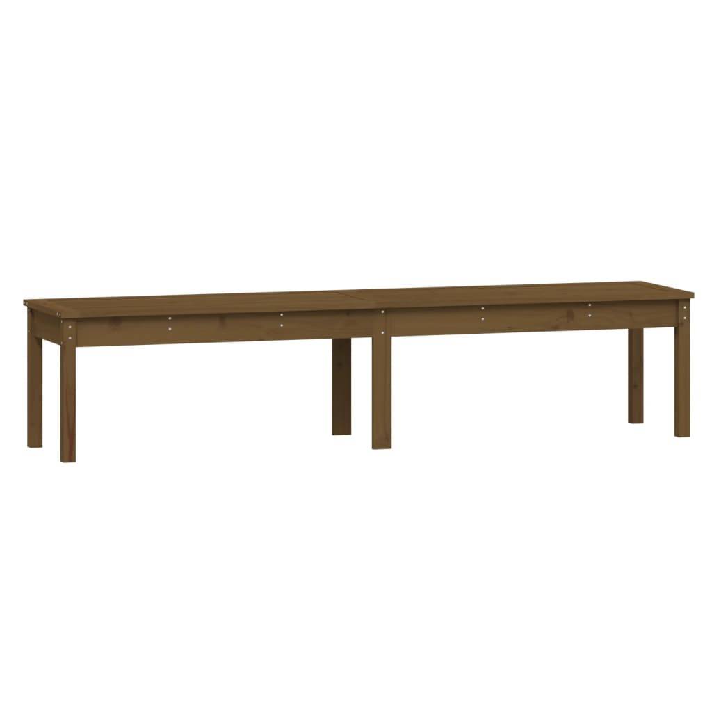 Helloshop26 - Banc de jardin meuble de patio d'extérieur terrasse à 2 places 203,5 x 44 x 45cm bois de pin marron miel - Imagen 1