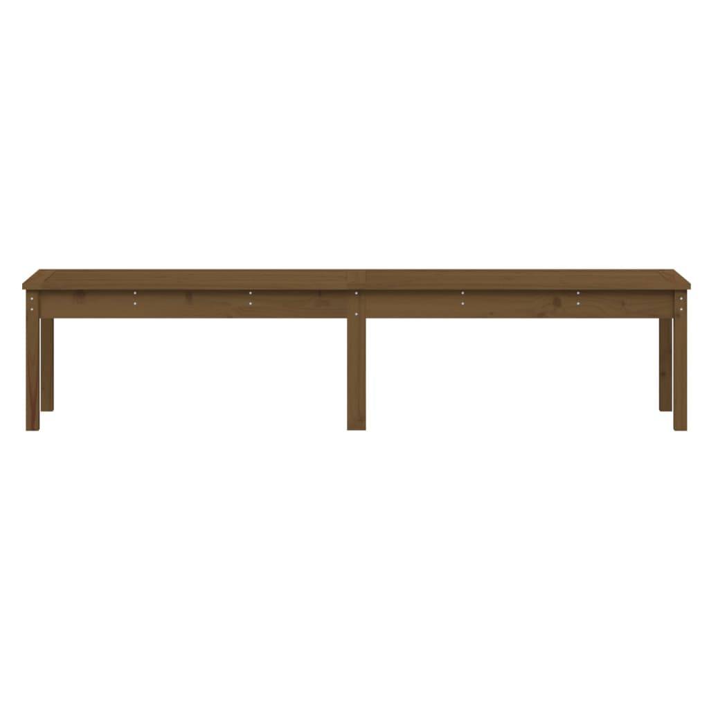 Helloshop26 - Banc de jardin meuble de patio d'extérieur terrasse à 2 places 203,5 x 44 x 45cm bois de pin marron miel - Imagen 2