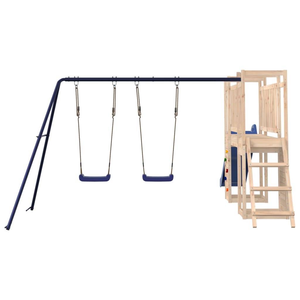 Helloshop26 - Aire de jeux d'extérieur balançoires toboggan portiques robuste jeux jardin 308 x 461 x 169 cm bois de pin massif - Imagen 5