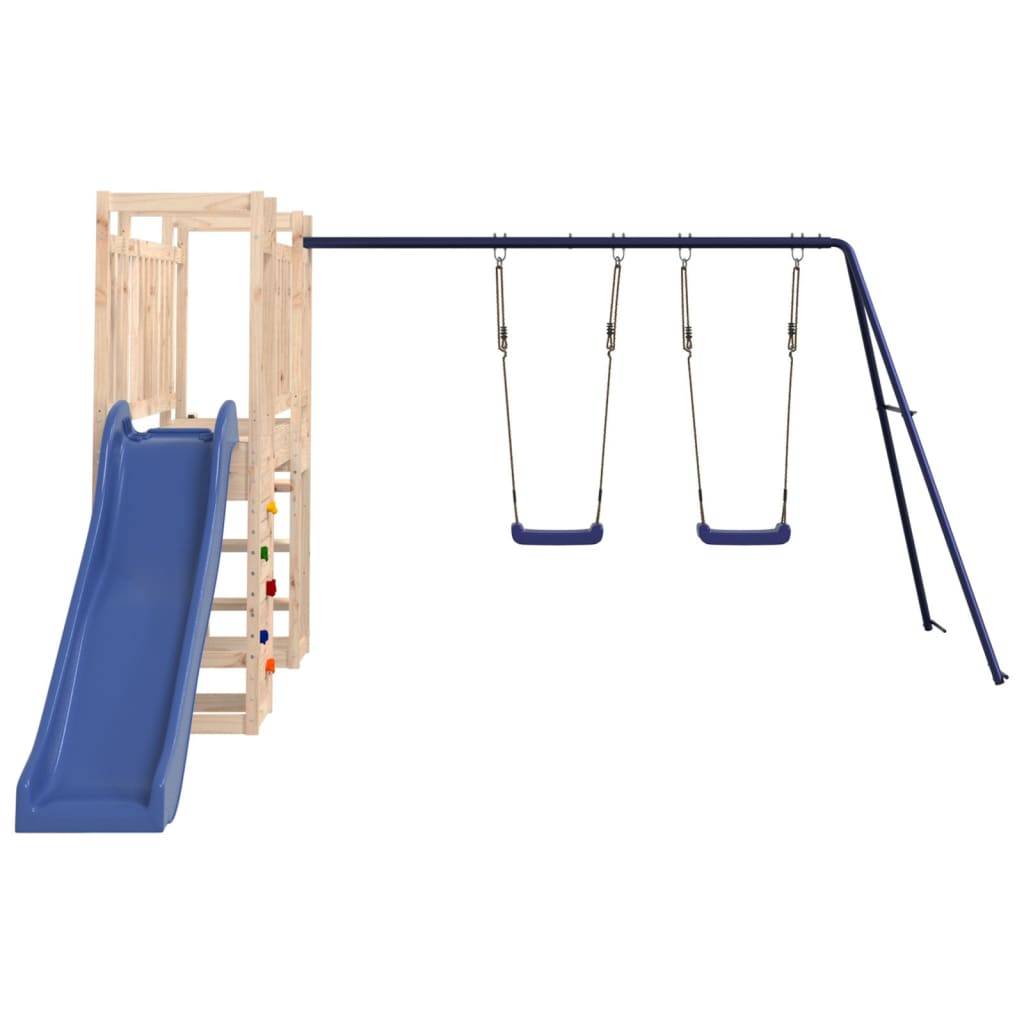 Helloshop26 - Aire de jeux d'extérieur balançoires toboggan portiques robuste jeux jardin 308 x 461 x 169 cm bois de pin massif - Imagen 2