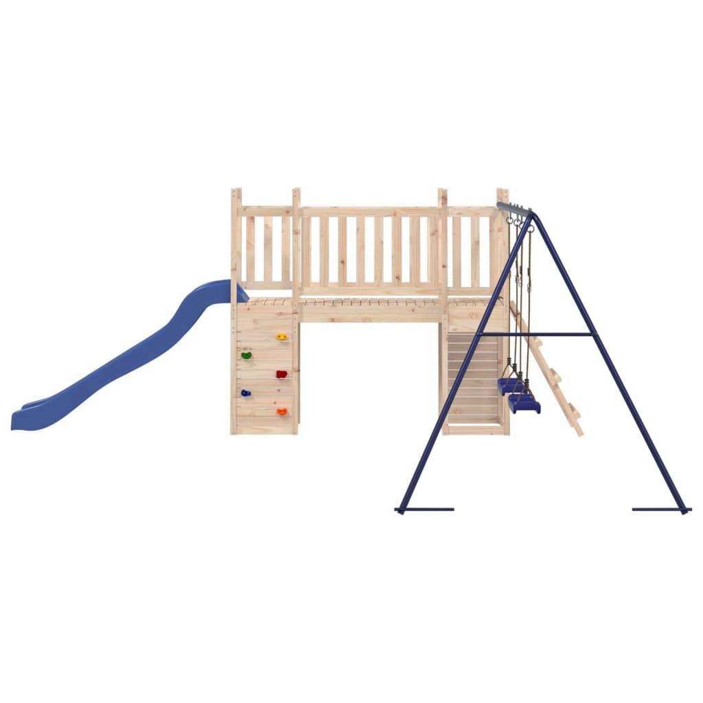 Helloshop26 - Aire de jeux d'extérieur balançoires toboggan portiques robuste jeux jardin 308 x 461 x 169 cm bois de pin massif - Imagen 4
