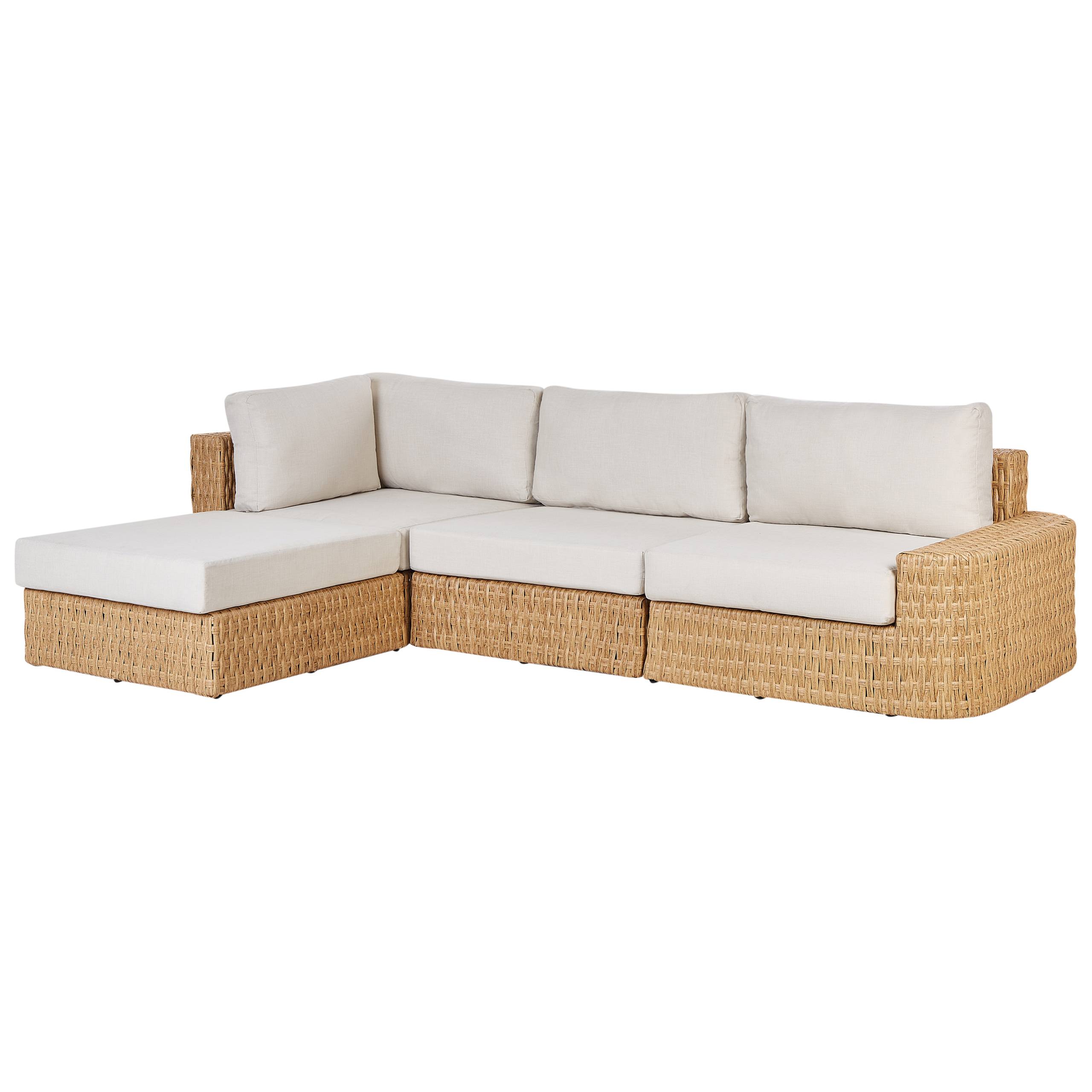 Beliani - Set de jardin Polyrotin Beige OLIVERI Beliani - Imagen 4