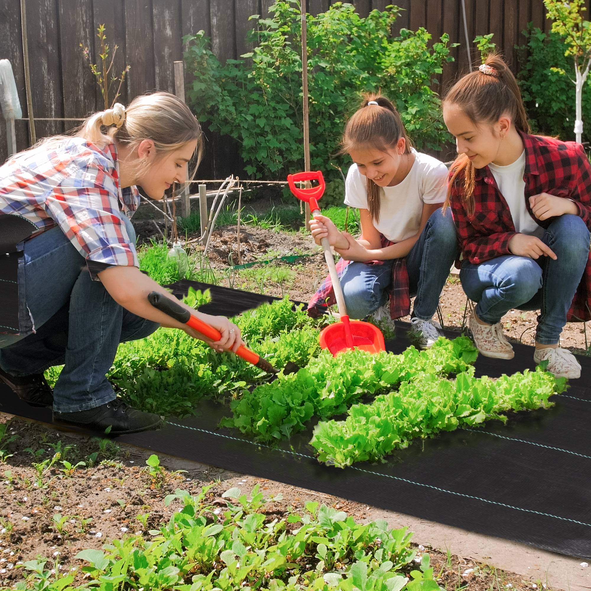 ComfortXL - Toile de paillage anti-mauvaises herbes en polypropylène noir 2 x 25 m 60 g/m² pour jardin et potager drainante - Image 1
