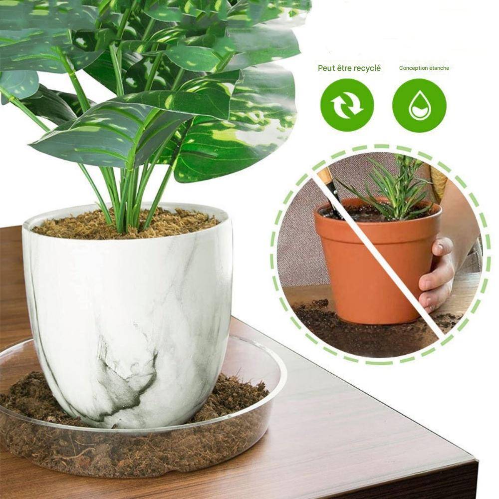 Lytech - Plateaux de Soutènement Transparents 20 cm - Lot de 10 - Antidérapants et Étanches pour Pots de Plantes - Lytech - Image 5