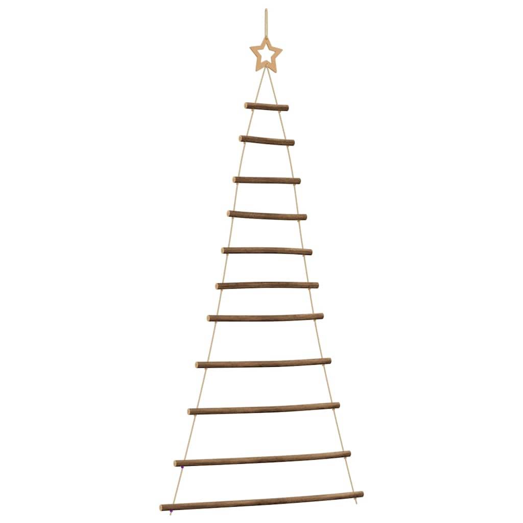 Sapin de Noël Mural Suspendu en Bois Naturel Décoration Rustique 150 cm – ComfortXL Outdoor Living - Image 2