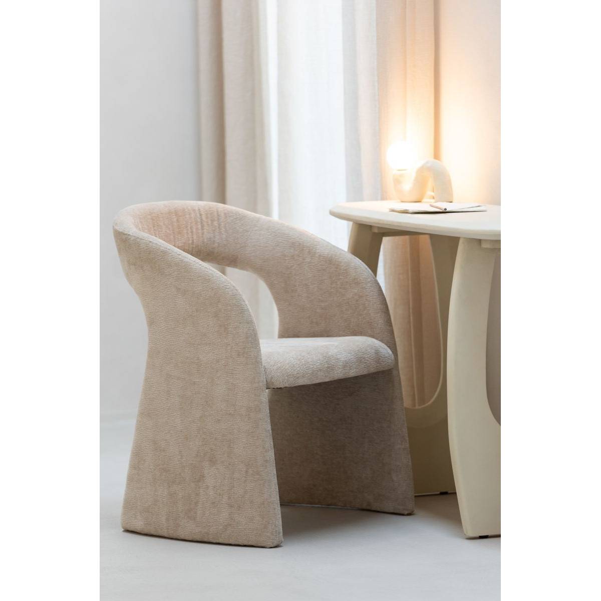 J-Line - Fauteuil Design "Anise" 80cm Beige - Image 9