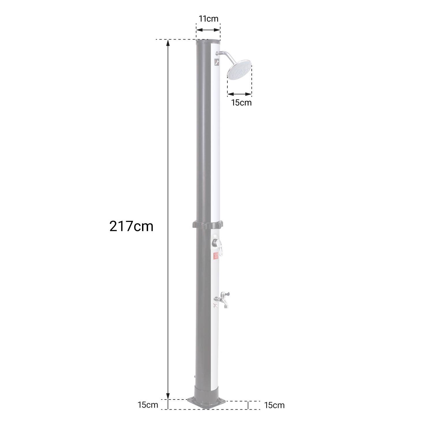 Douche solaire MOOREA noire et argent 18L - HAPPY GARDEN - Imagen 7