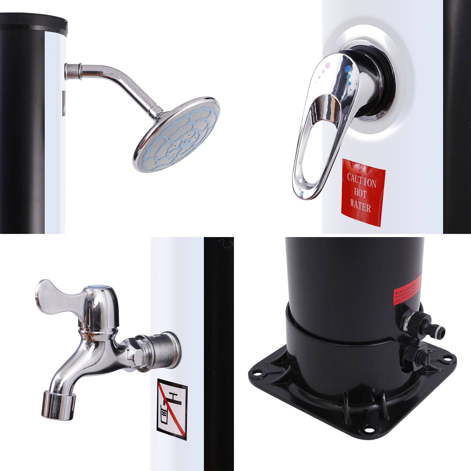 Douche solaire MOOREA noire et argent 18L - HAPPY GARDEN - Imagen 10