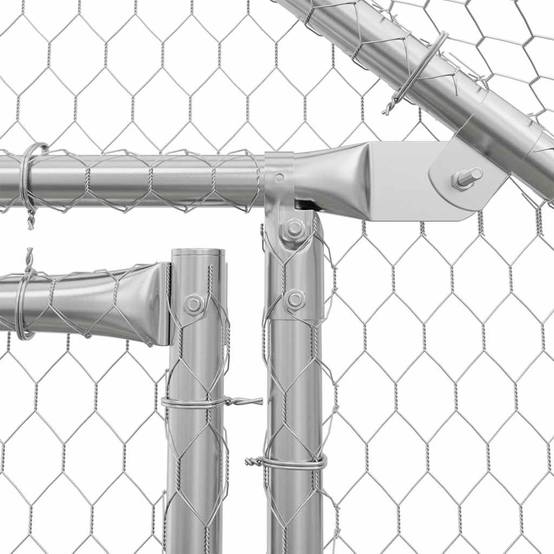 Vidaxl - Cage pour poules argenté 100x100x190 cm acier galvanisé vidaXL 172549 - Image 5