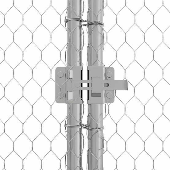 Vidaxl - Cage pour poules argenté 100x100x190 cm acier galvanisé vidaXL 172549 - Image 4