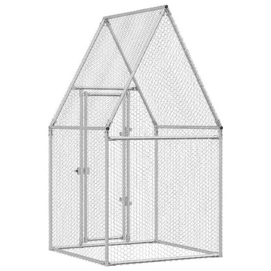 Vidaxl - Cage pour poules argenté 100x100x190 cm acier galvanisé vidaXL 172549 - Image 8