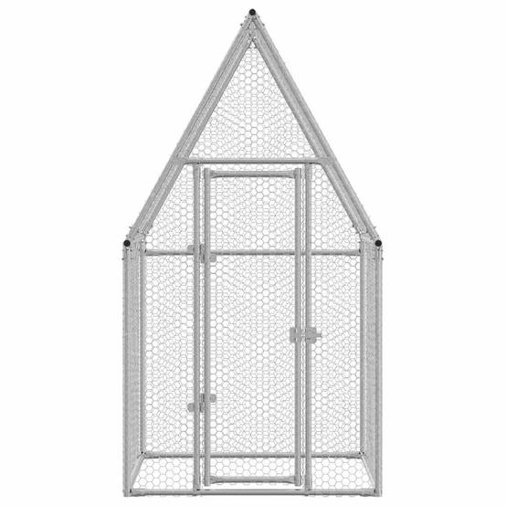 Vidaxl - Cage pour poules argenté 100x100x190 cm acier galvanisé vidaXL 172549 - Image 6