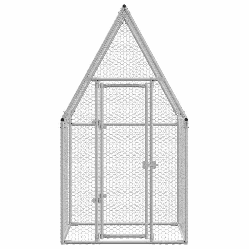 Vidaxl - Cage pour poules argenté 100x100x190 cm acier galvanisé vidaXL 172549 - Image 6