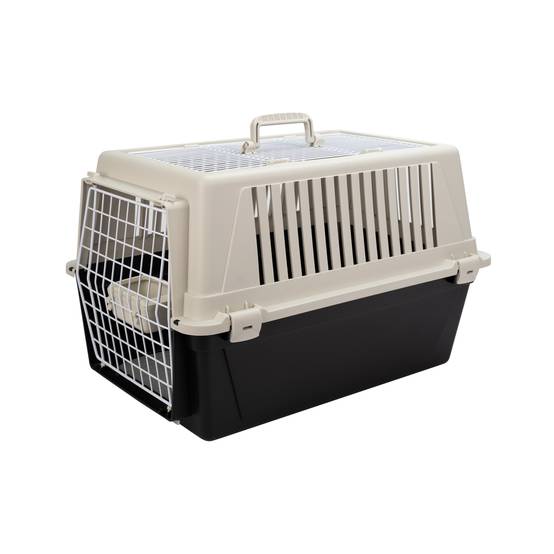 Ferplast - Ferplast Caisse de Transport Chat, Cage de Transport pour Chiens Petits Moyens et Chats jusqu'à 15 Kg, Toit Ouvrable, avec Coussin et Gamelle, Fentes - Image 1