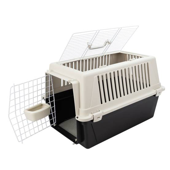 Ferplast - Ferplast Caisse de Transport Chat, Cage de Transport pour Chiens Petits Moyens et Chats jusqu'à 15 Kg, Toit Ouvrable, avec Coussin et Gamelle, Fentes - Image 5
