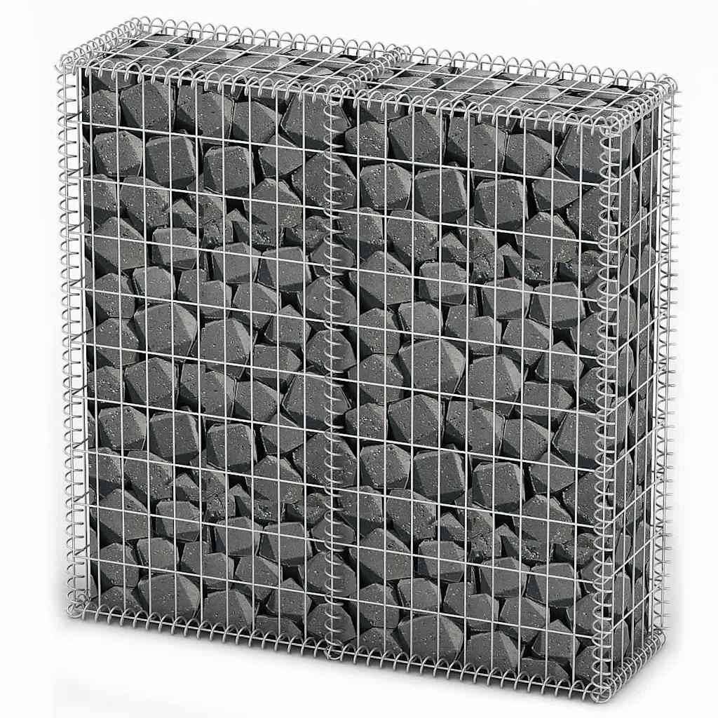 Panier de gabion avec couvercle Fil galvanisé 100 x 100 x 30 cm - PANGIVO - Image 2