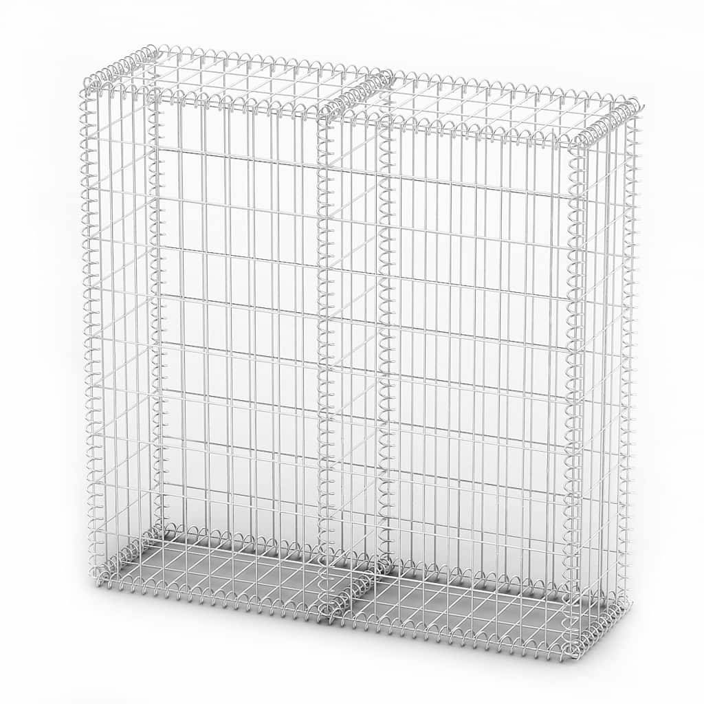 Panier de gabion avec couvercle Fil galvanisé 100 x 100 x 30 cm - PANGIVO - Image 4