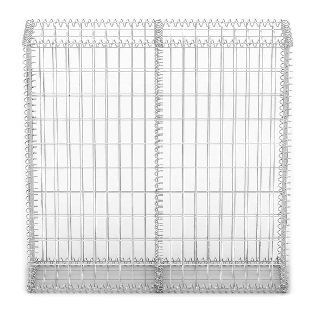 Panier de gabion avec couvercle Fil galvanisé 100 x 100 x 30 cm - PANGIVO - Image 5