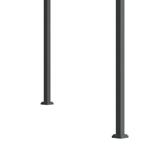 Pergola Tonnelle Métal Jardin Toit Rétractable Coulissant 298x213cm Gris Noir - ComfortXL Outdoor Living - Image 8