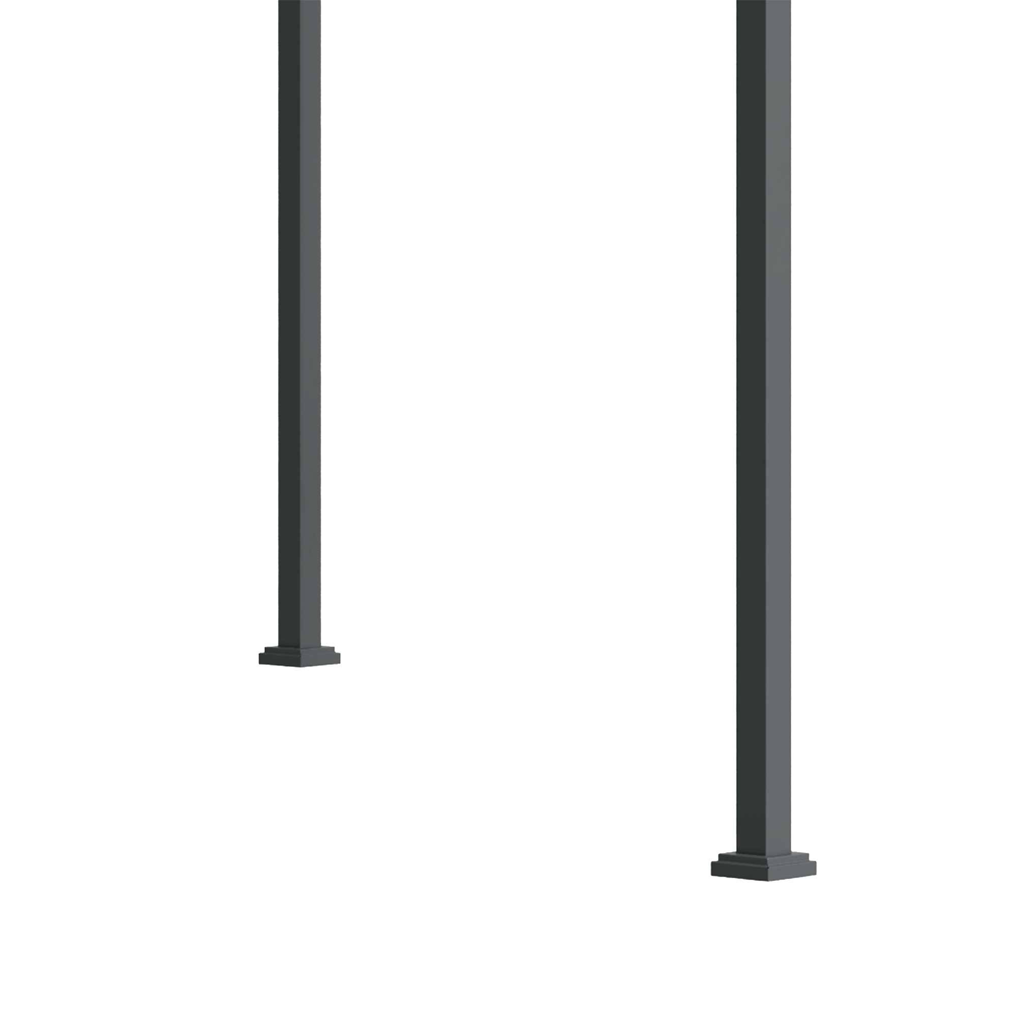 Pergola Tonnelle Métal Jardin Toit Rétractable Coulissant 298x213cm Gris Noir - ComfortXL Outdoor Living - Image 8