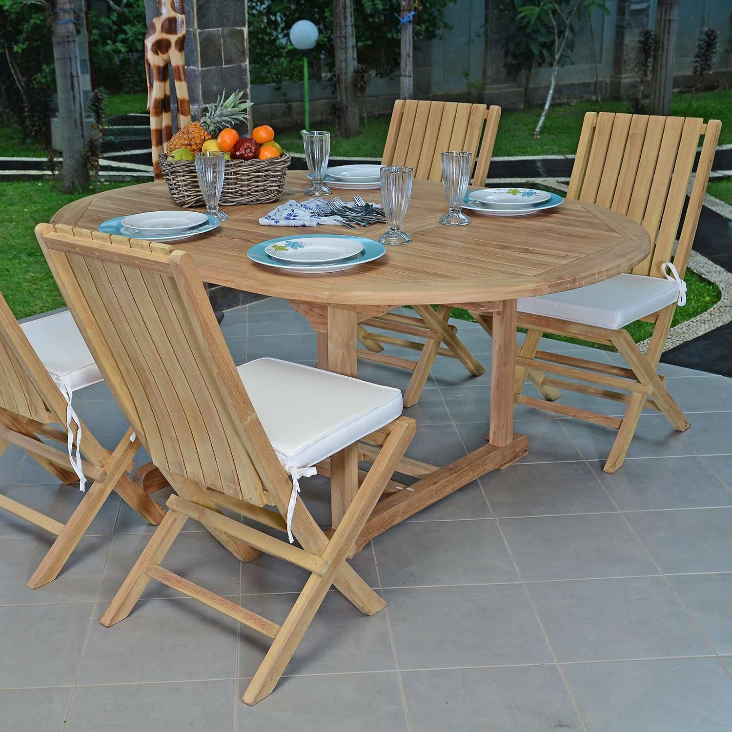 Salon de jardin en teck massif Talmont, 4 places - TECK'Attitude - Imagen 2