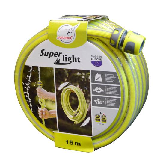 Jardibric - Tuyau d'Arrosage Jardibric Super Light Anti Torsion 15 m Ø15 avec Raccord - Image 1