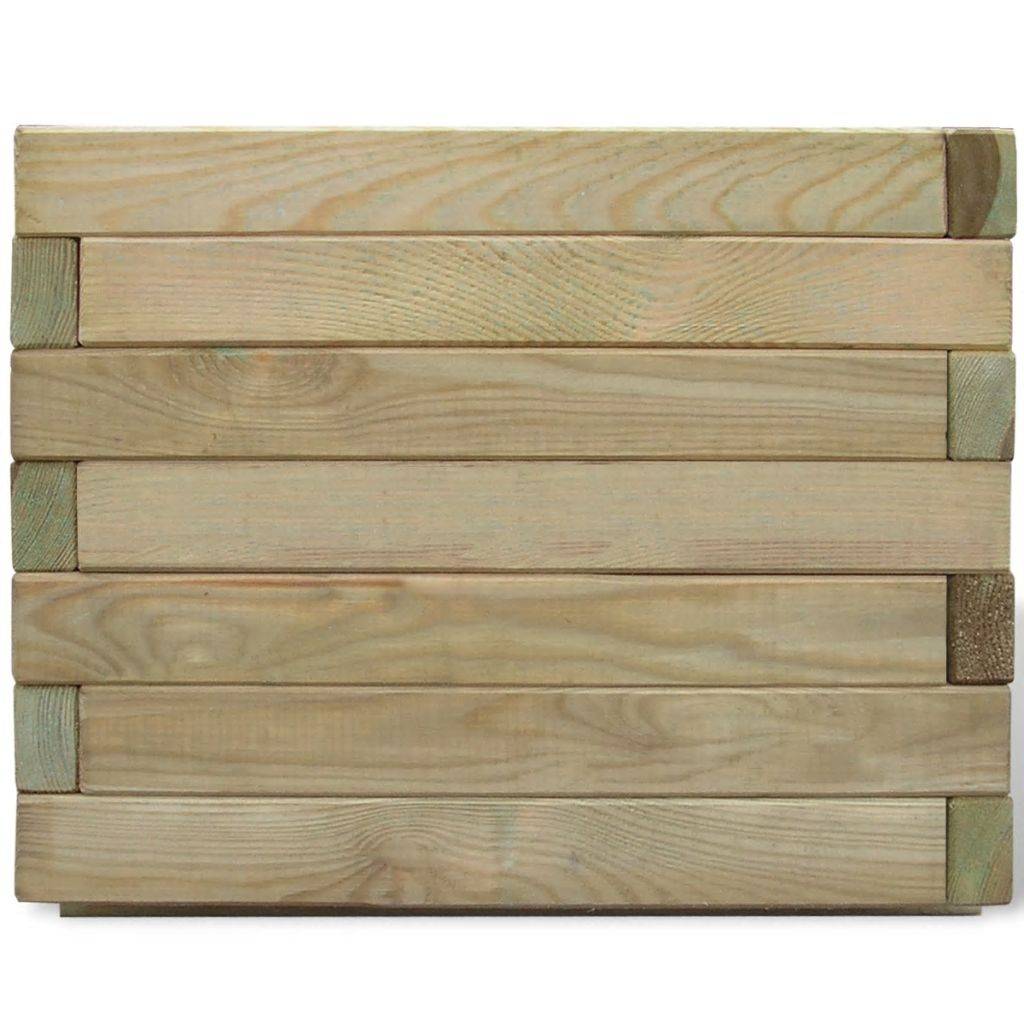 Helloshop26 - Jardinière lit surélevé plantes fleurs jardin 50 x 50 x 40 cm bois carré - Imagen 2