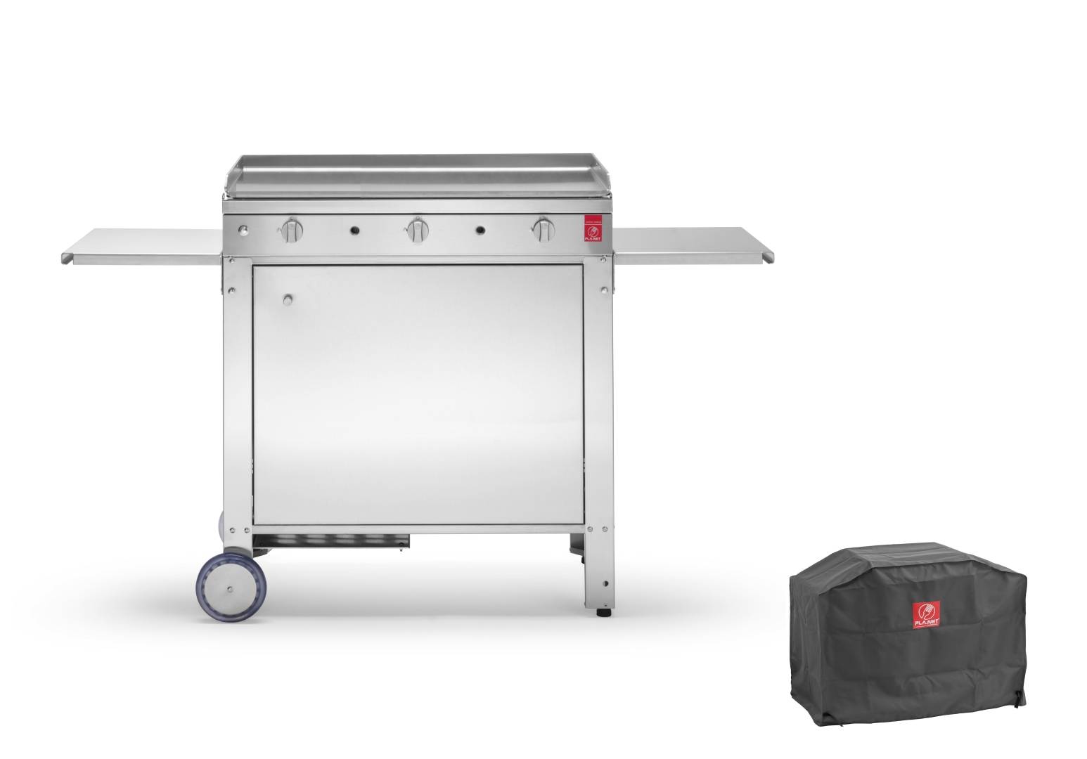 Plancha Planet - Plancha CHEF 80 Lisse + Chariot Fermé + Housse PLANET - Imagen 1