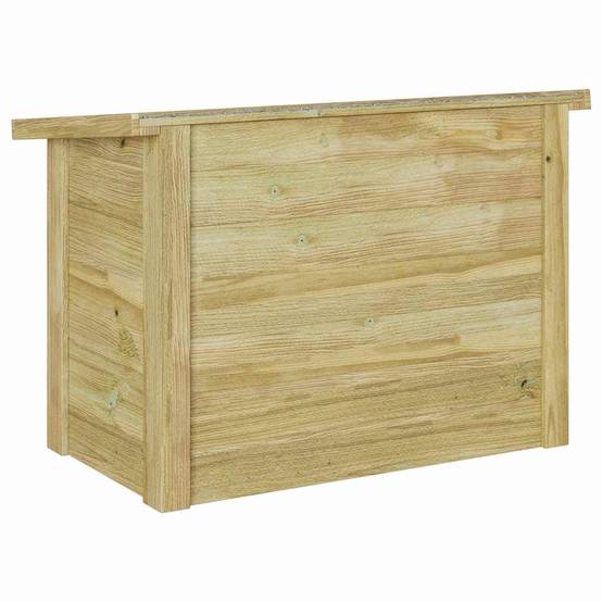 Boîte de rangement pinède imprégnée naturel 80 x 44.5 x 57.5 cm - PANGIVO - Image 7