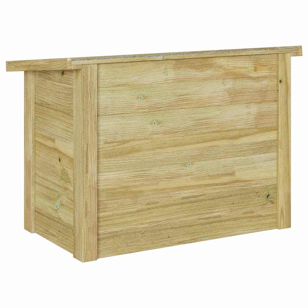 Boîte de rangement pinède imprégnée naturel 80 x 44.5 x 57.5 cm - PANGIVO - Image 7