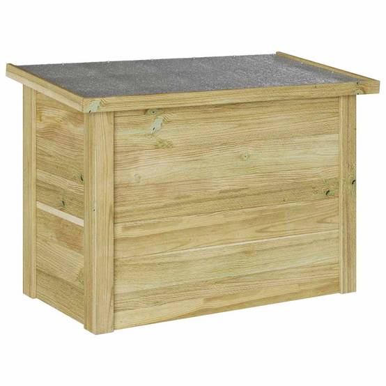 Boîte de rangement pinède imprégnée naturel 80 x 44.5 x 57.5 cm - PANGIVO - Image 2