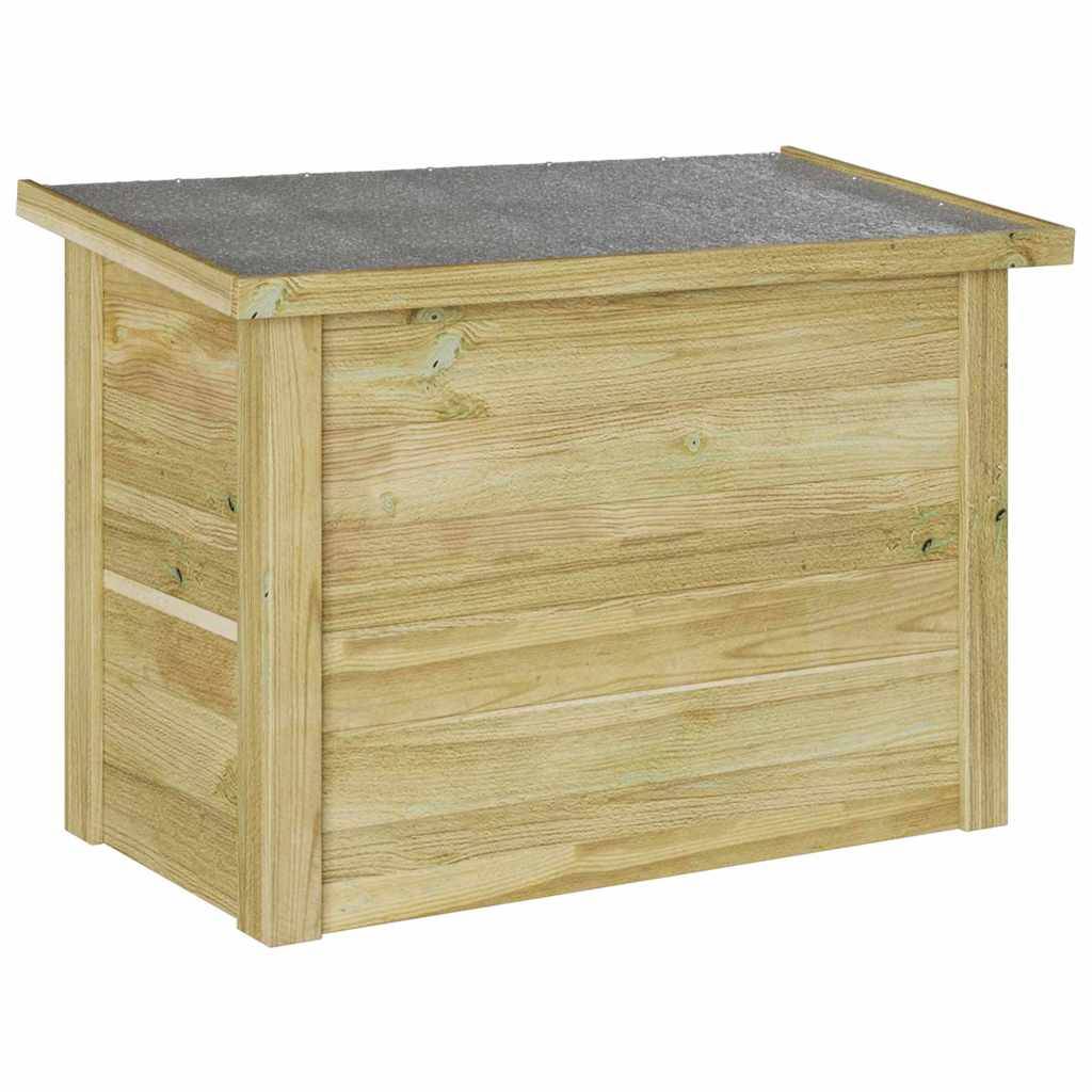 Boîte de rangement pinède imprégnée naturel 80 x 44.5 x 57.5 cm - PANGIVO - Image 2