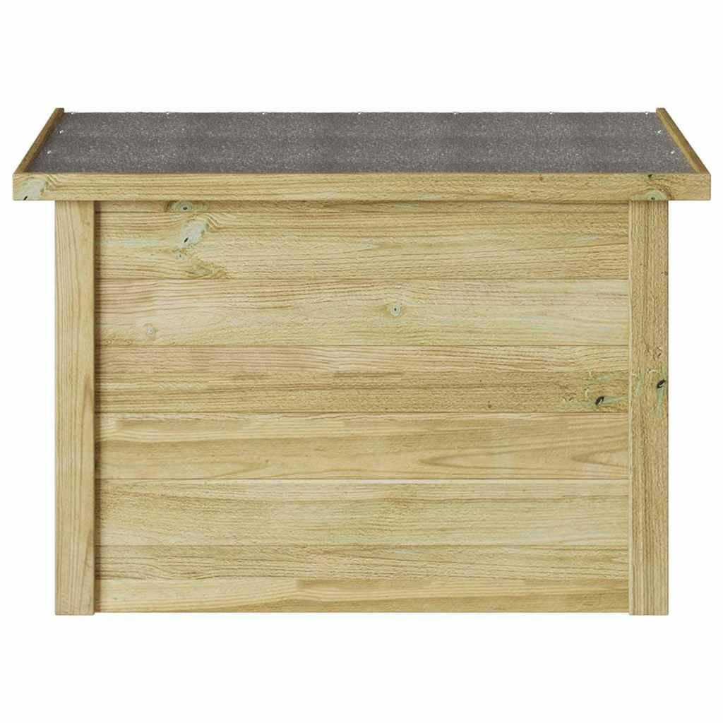 Boîte de rangement pinède imprégnée naturel 80 x 44.5 x 57.5 cm - PANGIVO - Image 5