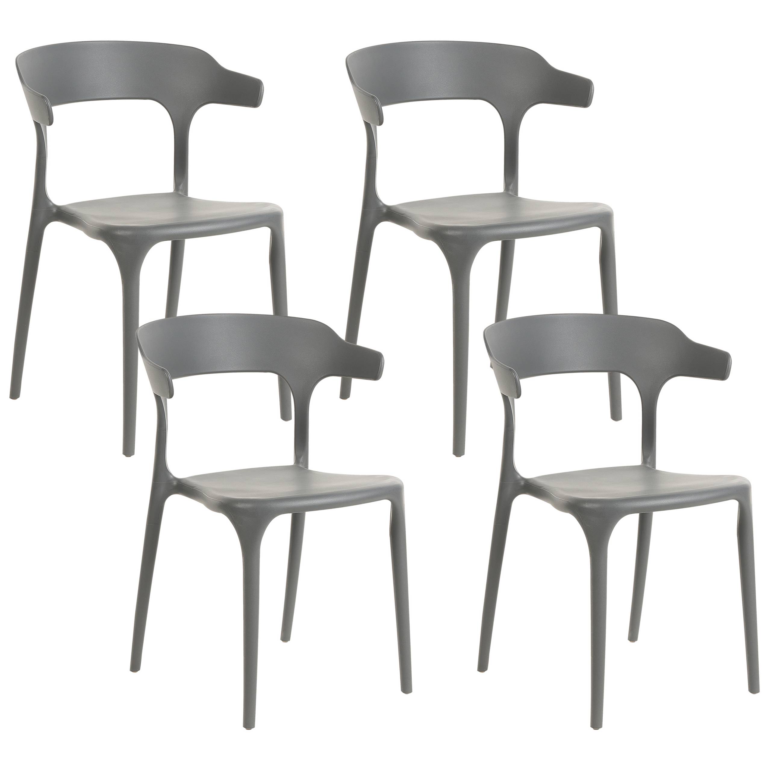 Beliani - Chaise de jardin Polypropylène Gris GUBBIO - Beliani - Imagen 2