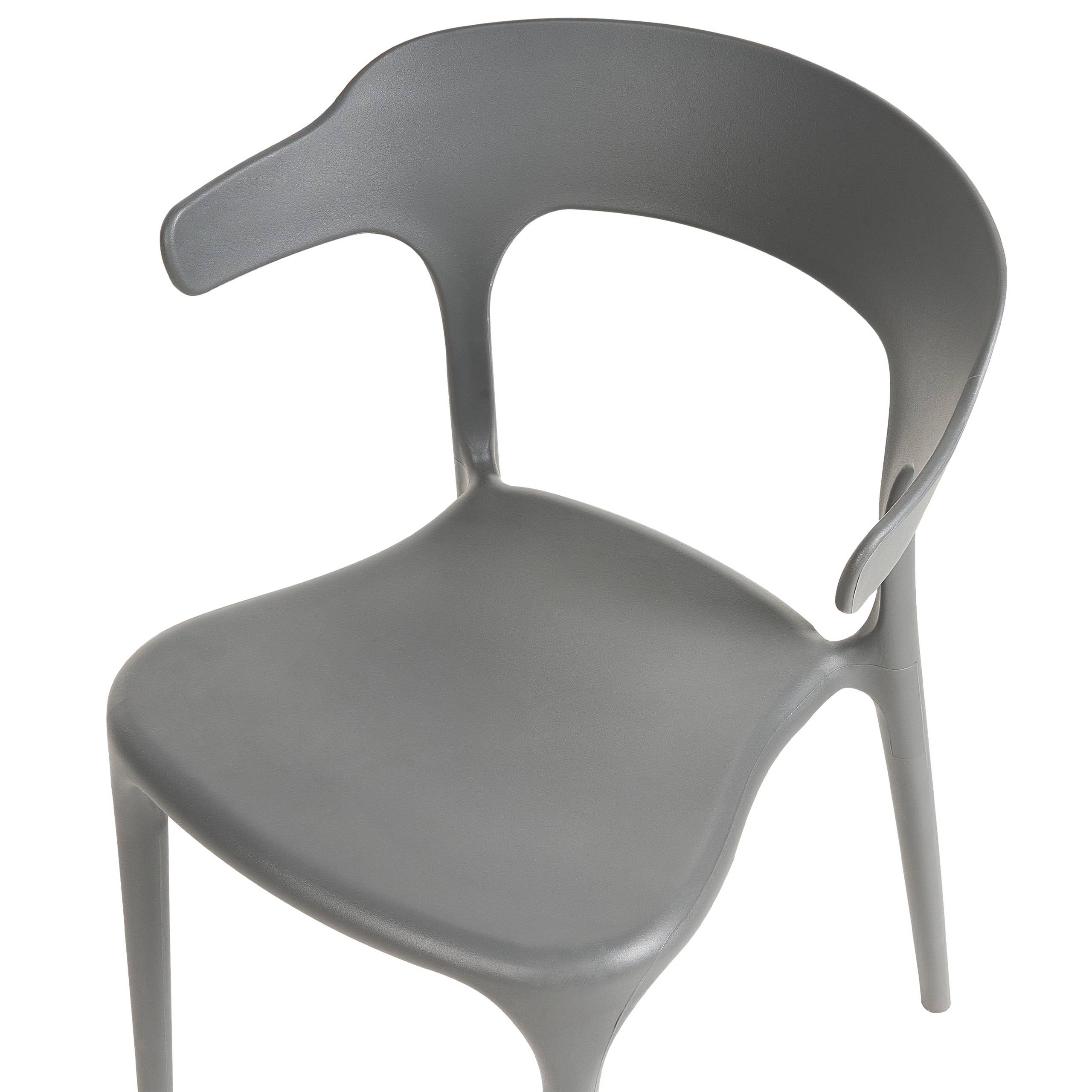 Beliani - Chaise de jardin Polypropylène Gris GUBBIO - Beliani - Imagen 6