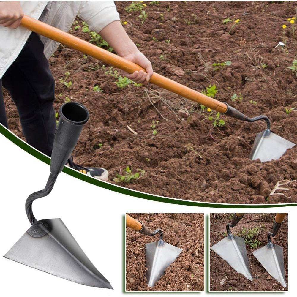 Houe-Binette Triangle Acier Inoxydable Jardinage Désherbage Ameublir Sol - Living123 - Image 4