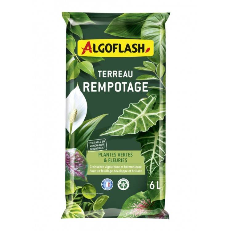 Algoflash - Terreau Rempot.pltes Vert.fleuri.6l/nc Algoflash. - Atrem6n - Imagen 2