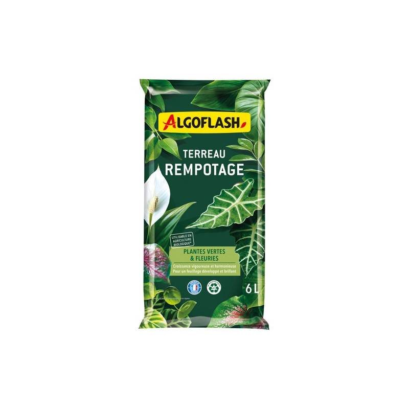 Algoflash - Terreau Rempot.pltes Vert.fleuri.6l/nc Algoflash. - Atrem6n - Imagen 1