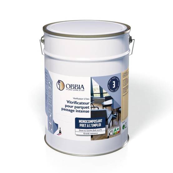 Vitrificateur à l'eau 1L Mat OBBIA pour parquet passage intense - VD00