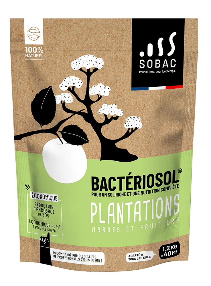 0 - Bactériosol® Plantations, Engrais Granulé pour Arbres et Fruitiers, UAB 1,2 kg - SOBAC