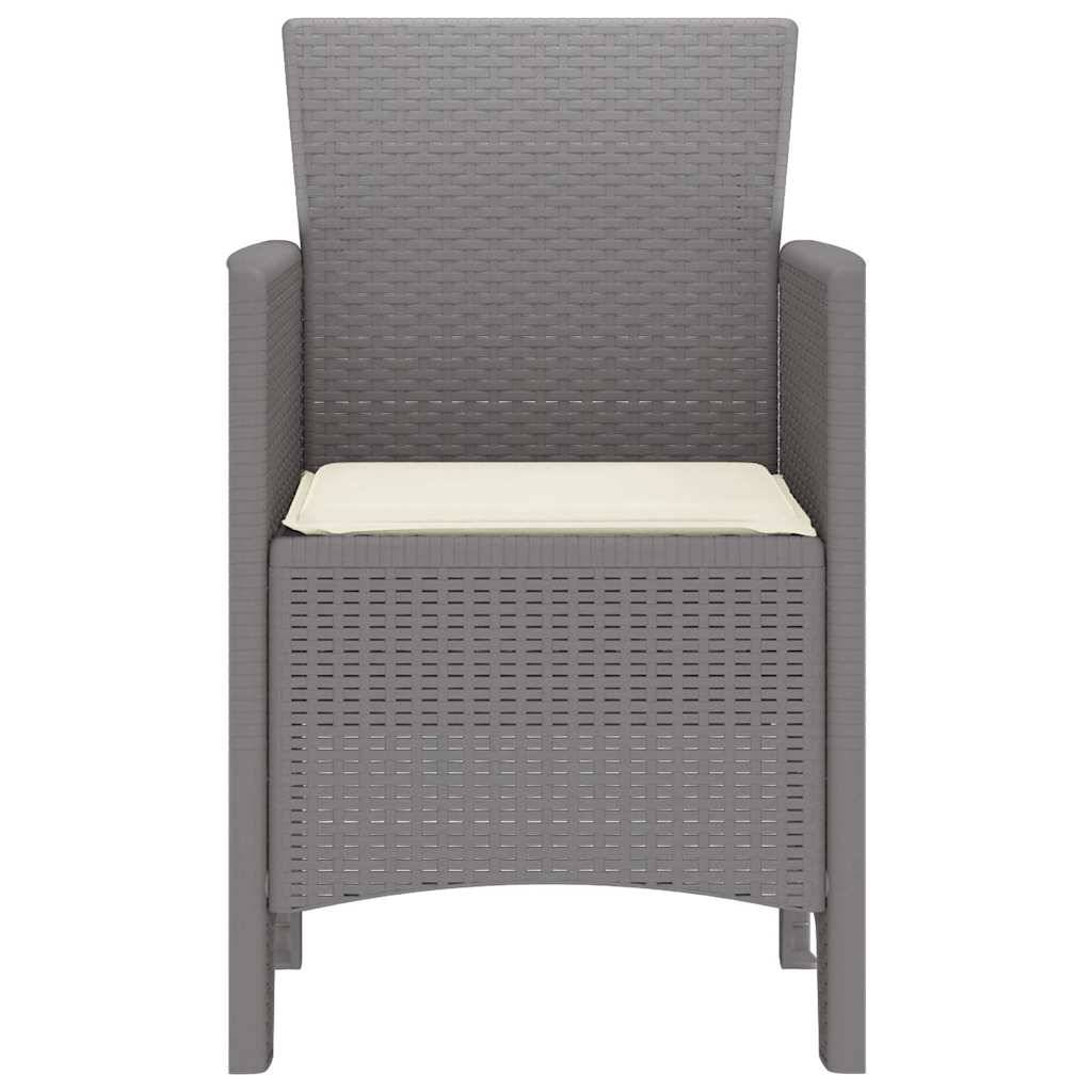 Chaise de jardin polypropylène gris clair 53 x 49 x 85 cm, Poids :12.6kg - PANGIVO - Image 6