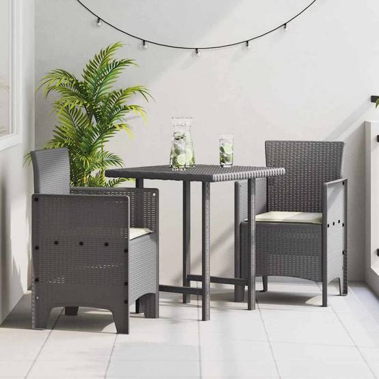 Chaise de jardin polypropylène gris clair 53 x 49 x 85 cm, Poids :12.6kg - PANGIVO - Image 1