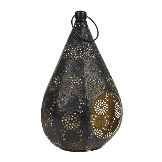 The Home Deco Factory - Lanterne en Métal Ajourée "Mirage" 33cm Noir - Image 2