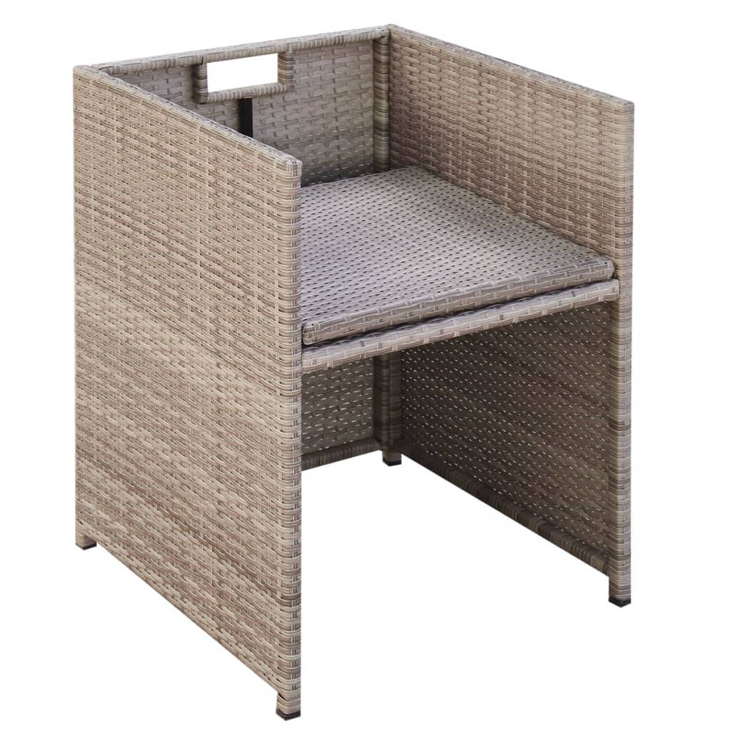 Vidaxl - Ensemble à manger d'extérieur et coussins 9 pcs résine tressée vidaXL 42556 - Imagen 8