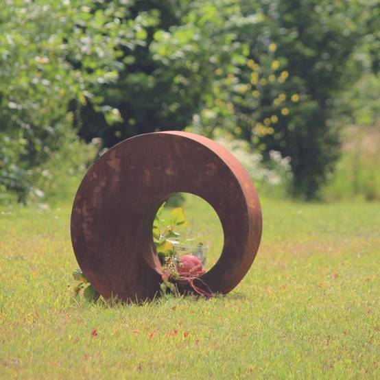 Jardinex - Déco jardin bulle métal rouillé - Rouille 60 cm - Jardinex - Imagen 5