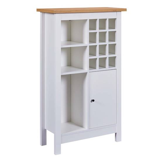 Buffet Avec Range-Bouteilles "Nichole" 124cm Blanc - Image 1